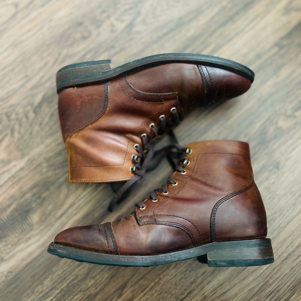Thursday Boot Company Brown Leather Lace-Up Boots